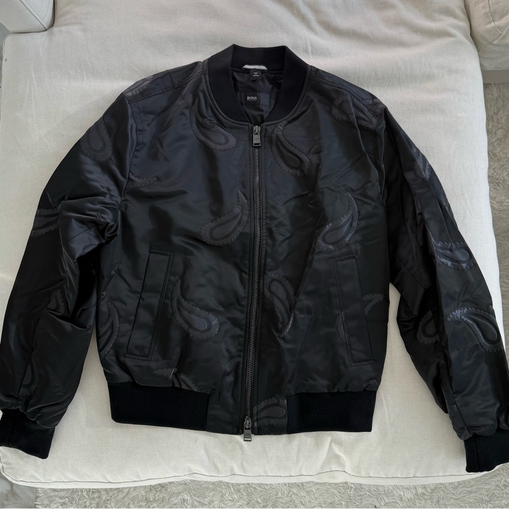 BOSS Black Paisley Bomber Jacket